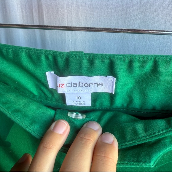 Liz Claiborne Kelly Green Slacks Trousers Business Casual Pants / Size 18W - Picture 3 of 5